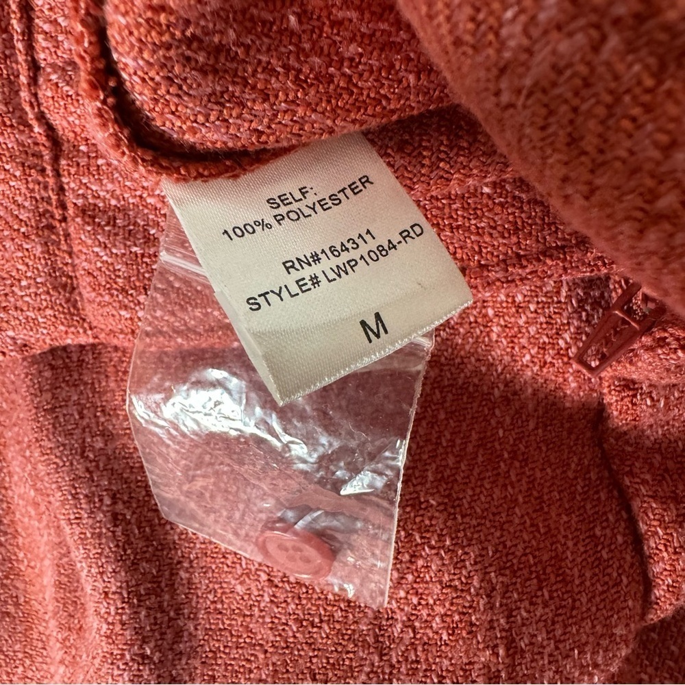 Aura Wide Leg Trouser Pants in Red Tweed Medium - Picture 7 of 8